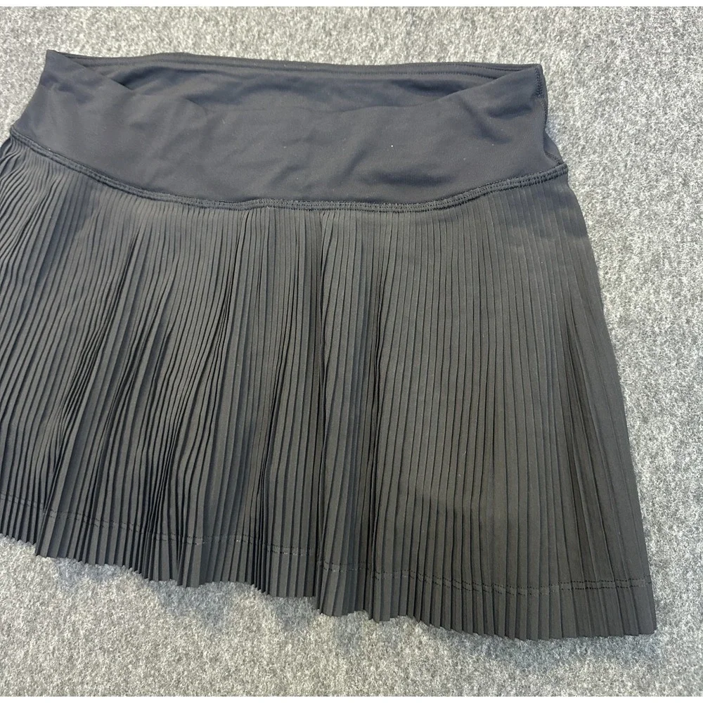 Lululemon Pleat To Street Skirt III Skort Shorts Black Size 4 Tennis Pickleball - Picture 6 of 16
